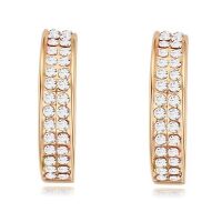 Halb-Creolen Golden Sparkle gold aus Messing Damen