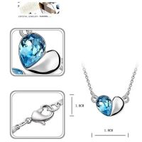 Schmuckset Blue Heart Silber aus Messing Damen