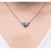Schmuckset Blue Heart Silber aus Messing Damen