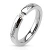54 (17.2) Ring Forever Love eingraviert Edelstahl silber Damenring