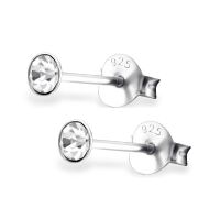 Ohrstecker mit echtem Kristall (LA CRYSTALE) 3mm 925...