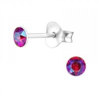 Ohrstecker mit echtem Kristall (LA CRYSTALE) 3mm 925...