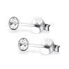 Ohrstecker mit echtem Kristall (LA CRYSTALE) 3mm 925 Silber Damen