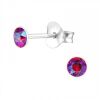 Ohrstecker mit echtem Kristall (LA CRYSTALE) 3mm 925 Silber Damen