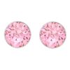Rosa - Ohrstecker echtem Kristall (LA CRYSTALE) 3mm 925 Silber Damen