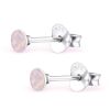 Rosenwasser Opal - Ohrstecker  Kristall (LA CRYSTALE) 3mm 925 Silber