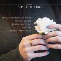 Ring klassisch Rosegold aus Titan Damen
