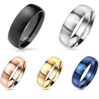 Ring klassisch matt Silber aus Edelstahl Unisex