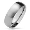Ring klassisch matt Silber aus Edelstahl Unisex