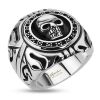67 (21.3) Bungsa TOTENKOPF RING Herren silber - SKULL Fingerring