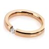 57 (18.1) Ring Rosegold Zirkonia Kristall Stein Edelstahl Damen