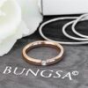 57 (18.1) Ring Rosegold Zirkonia Kristall Stein Edelstahl Damen