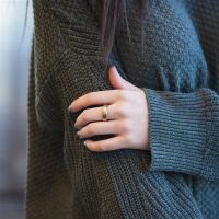 64 (20.4) Bungsa© TITAN RING ROSEGOLD Damen - Ring aus rosé-goldenem TITAN für Damen & Herren - roséfarbener Damenring / Herrenring - SCHMUCKRING für Frauen & Männer roségold Titanium
