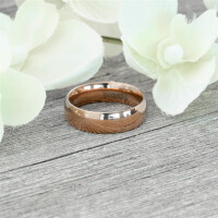 67 (21.3) Bungsa© TITAN RING ROSEGOLD Damen - Ring aus rosé-goldenem TITAN für Damen & Herren - roséfarbener Damenring / Herrenring - SCHMUCKRING für Frauen & Männer roségold Titanium
