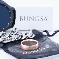 70 (22.3) Bungsa© rosegoldener RING für Damen & Herren - Rosé Rosegold - Damenring aus EDELSTAHL matt - edler Edelstahlring geeignet als Verlobungsringe, Freundschaftsringe & Partnerringe