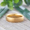 60 (19.1) Bungsa© goldener RING für Damen & Herren - Gold - Damenring aus EDELSTAHL matt - edler Edelstahlring geeignet als Verlobungsringe, Freundschaftsringe & Partnerringe