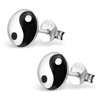 Ohrstecker Yin &amp; Yang aus 925 Silber f&uuml;r Damen