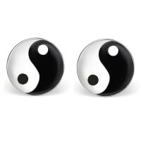 Ohrstecker Yin & Yang aus 925 Silber für Damen