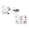 Ohrstecker bunter Schmetterling aus 925 Silber Kinder