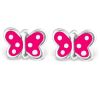 Ohrstecker pinker Schmetterling aus 925 Silber Kinder