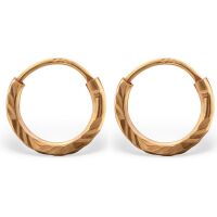 Creolen mit Diamantschliff aus 925 Rosegold Damen
