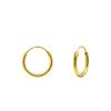 Creolen 10mm schmal aus 925 Silber Unisex - Gold