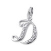 BUCHSTABE D - Anhänger Buchstaben Kristall Silber 925 Silber Unisex