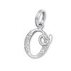 BUCHSTABE O - Anhänger Buchstaben Kristall Silber 925 Silber Unisex
