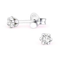 Ohrstecker LA CRYSTALE europäische Kristalle 3mm 925...