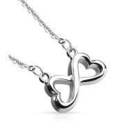 Silber - Anhänger Infinity Silber aus Edelstahl Unisex