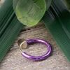 Lila - Fake Piercing Ring mit Springverschluss Silber aus Edelstahl Unisex Lila