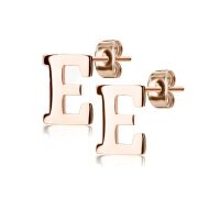 E Ohrstecker Buchstaben Rosegold aus Edelstahl Damen