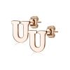 U Ohrstecker Buchstaben Rosegold aus Edelstahl Damen