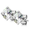 CC-Kristallklar - Ohrstecker Zirkonia Silber aus Edelstahl Damen