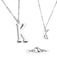 K - Kette Buchstaben Anhänger Silber aus Edelstahl Damen K