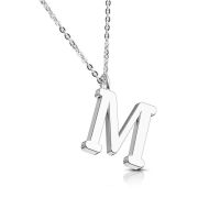 M - Kette Buchstaben Anhänger Silber aus Edelstahl Damen M
