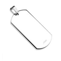 Anh&auml;nger Dog Tag gravierbar Silber aus Edelstahl Unisex