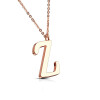 Z - Kette Buchstaben Anhänger Rosegold aus Edelstahl Damen Z