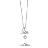silberne Kette Liebe mit Herz-Anhänger aus Edelstahl Damen