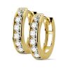 goldene Ohrringe Kristalle 4mm aus Edelstahl Damen