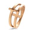 60 (19.1) Ring Kreuze Rosegold aus Edelstahl Damen
