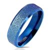 60 (19.1) blau Ring sand-gestrahlt abgerundete aus Edelstahl Unisex