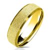 49 (15.6) gold Ring sand-gestrahlt abgerundete aus Edelstahl Unisex