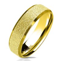 57 (18.1) gold Ring sand-gestrahlt abgerundete aus Edelstahl Unisex