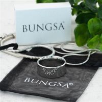 57 (18.1) Ring breit silber aus Edelstahl Herren