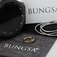 Gold - Fake Piercing Ring mit Springverschluss Silber Edelstahl Unisex