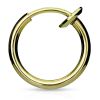 Gold - Fake Piercing Ring mit Springverschluss Silber aus Edelstahl Unisex