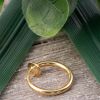 Gold - Fake Piercing Ring mit Springverschluss Silber aus Edelstahl Unisex