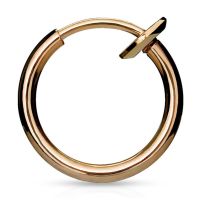 Rosegold - Fake Piercing Ring mit Springverschluss Silber...