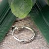 Silber - Fake Piercing Ring mit Springverschluss Silber aus Edelstahl Unisex